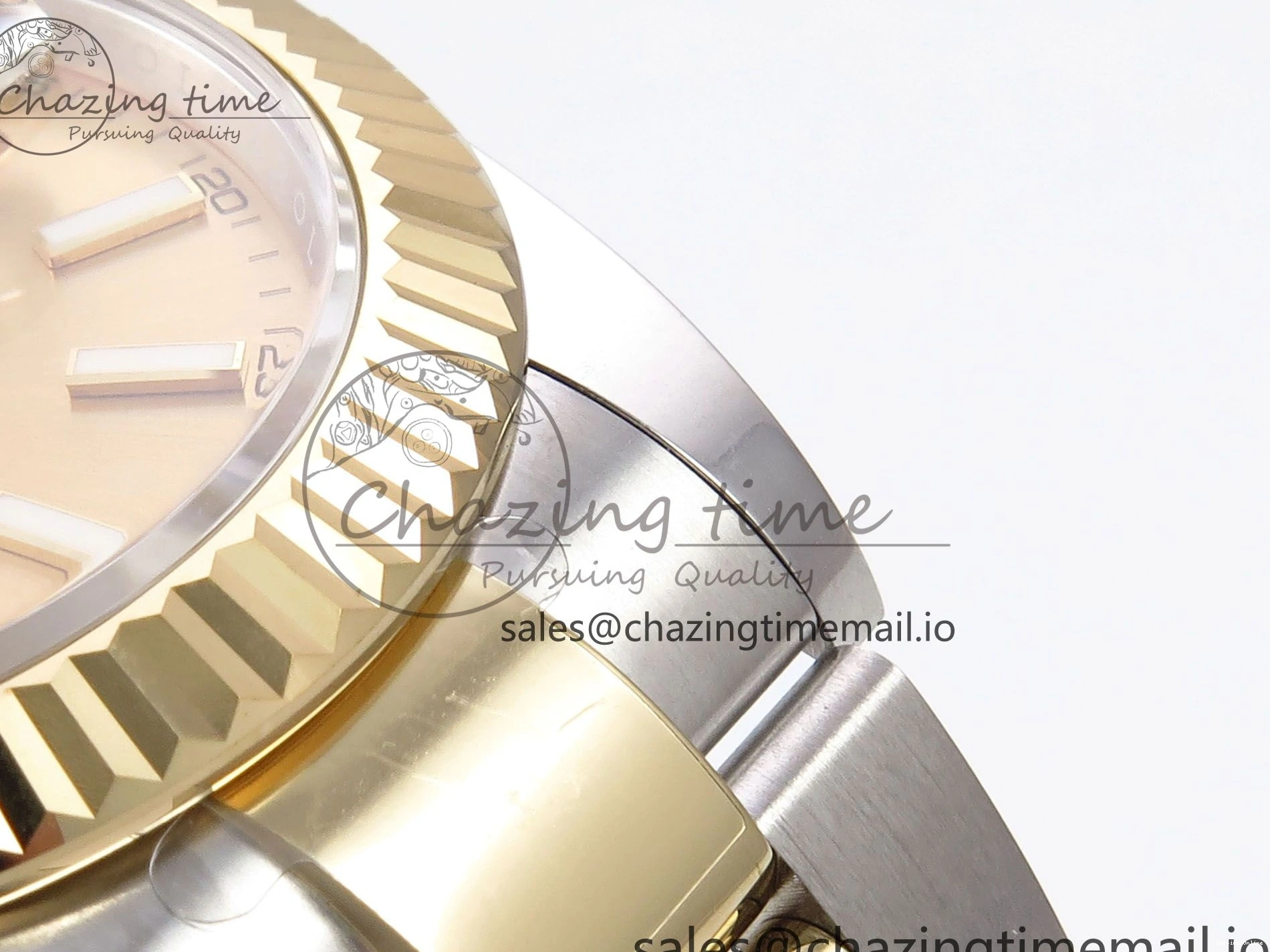 0215 DateJust 41 126333 EWEF Best Edition YG Stick Dial on SS YG Oyster Bracelet A Durable 971